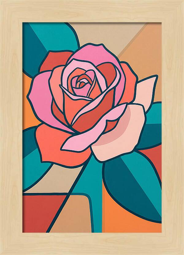 Pink Rose In Bold Colors