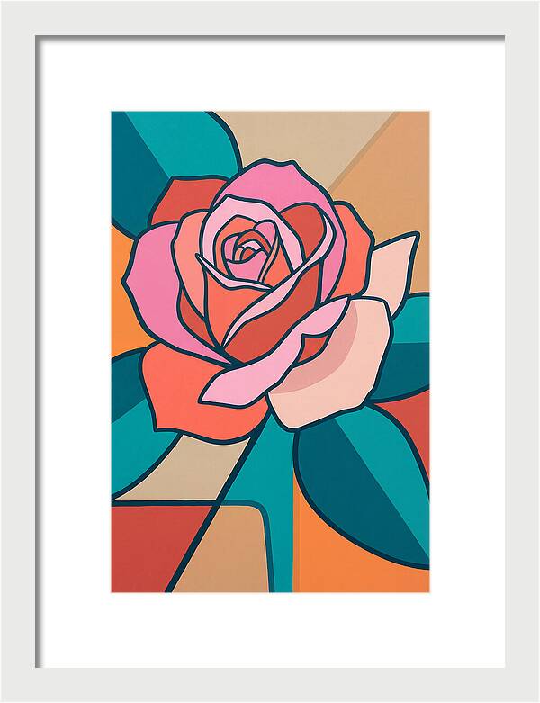 Pink Rose In Bold Colors