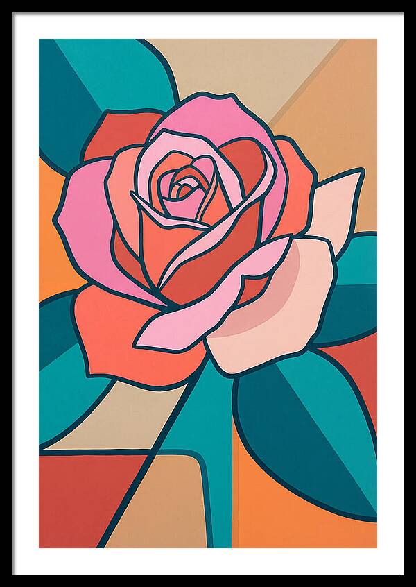 Pink Rose In Bold Colors