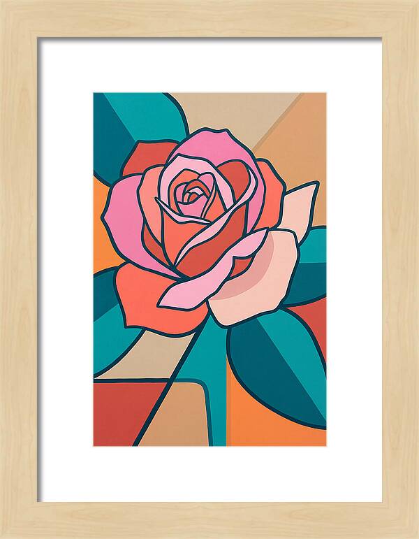 Pink Rose In Bold Colors