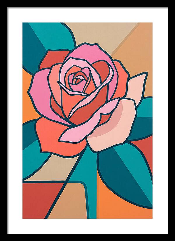 Pink Rose In Bold Colors
