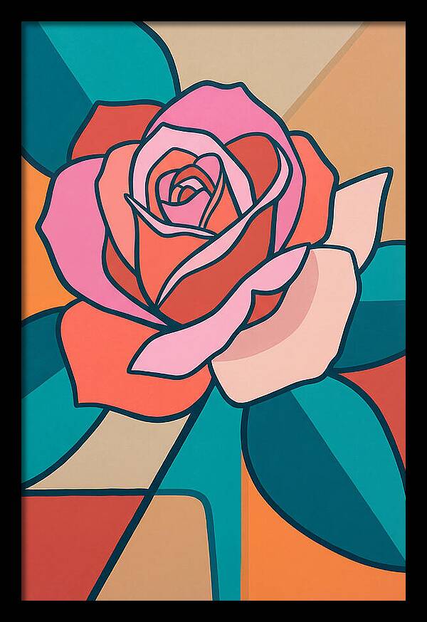 Pink Rose In Bold Colors