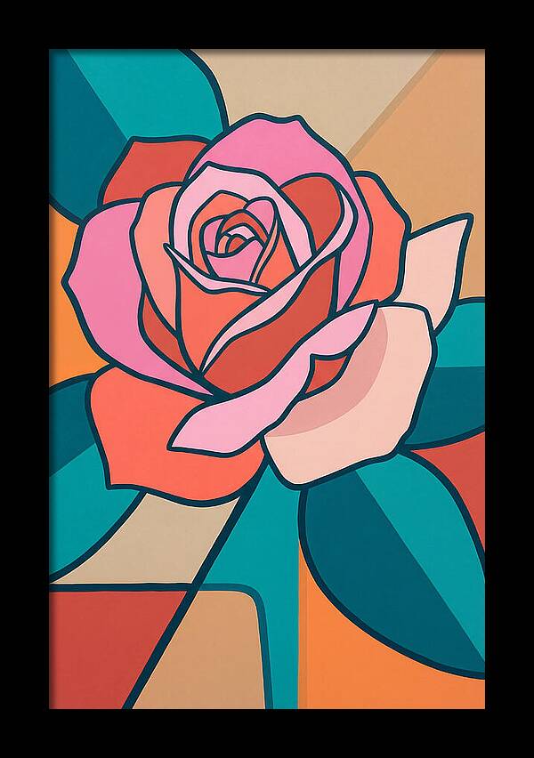 Pink Rose In Bold Colors