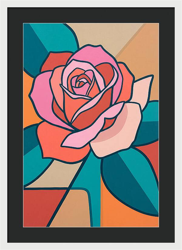Pink Rose In Bold Colors