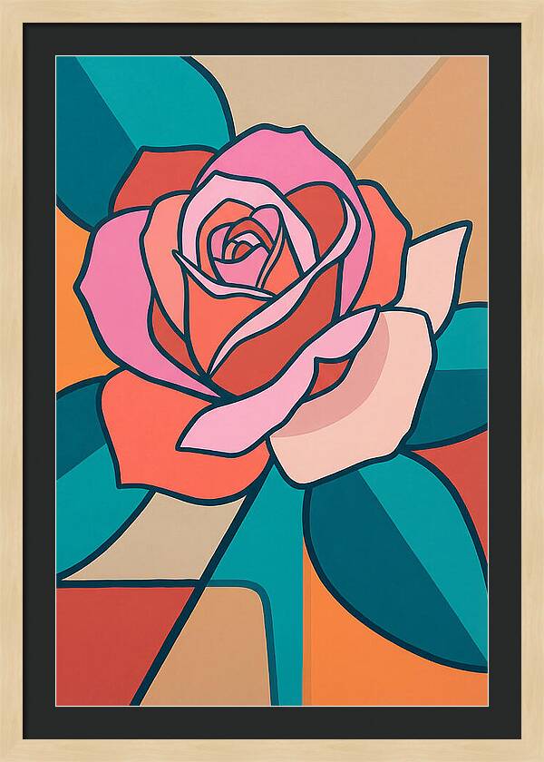 Pink Rose In Bold Colors