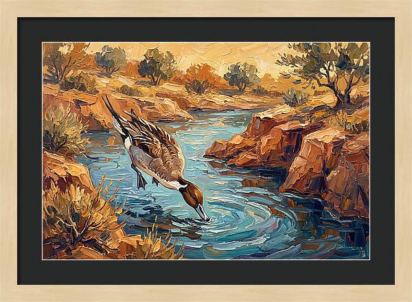 Pintail Duck In Tranquil Waters