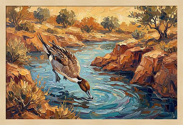 Pintail Duck In Tranquil Waters