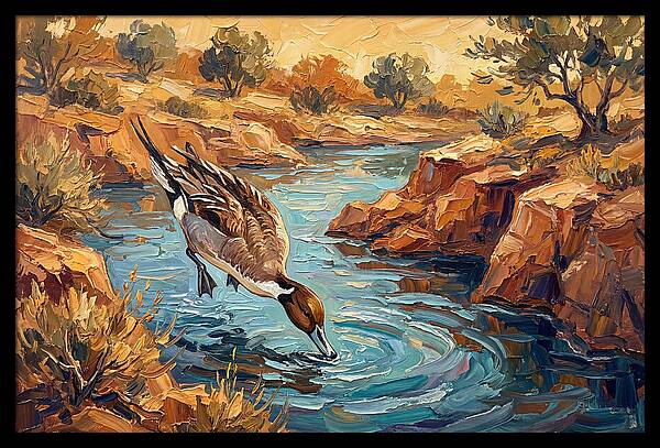 Pintail Duck In Tranquil Waters