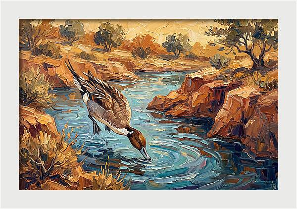 Pintail Duck In Tranquil Waters