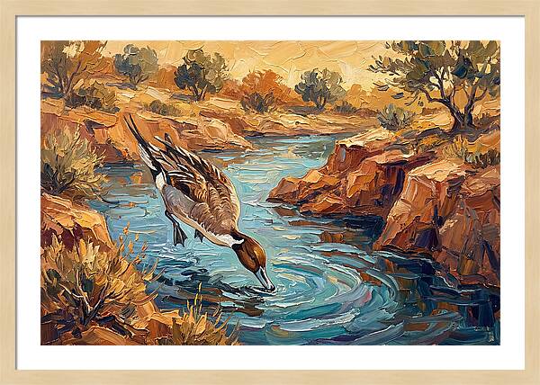 Pintail Duck In Tranquil Waters