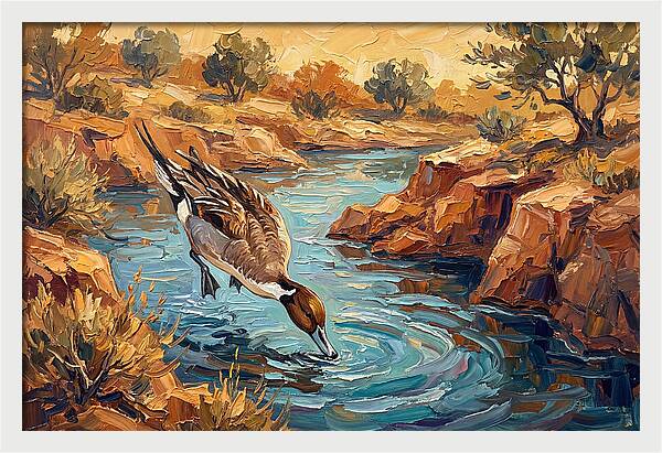 Pintail Duck In Tranquil Waters
