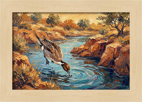 Pintail Duck In Tranquil Waters