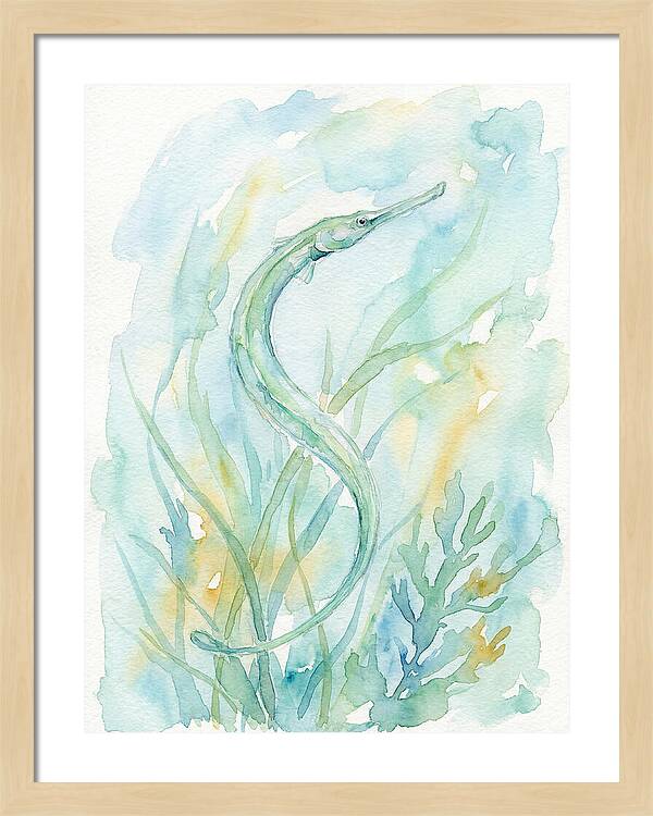 Pipefish Among Aquatic Greens