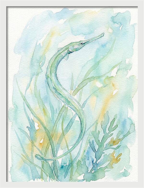 Pipefish Among Aquatic Greens