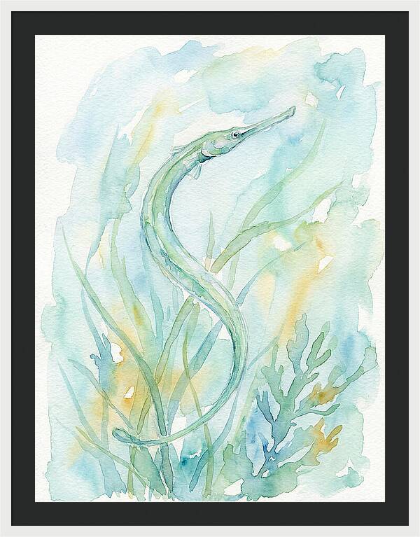 Pipefish Among Aquatic Greens
