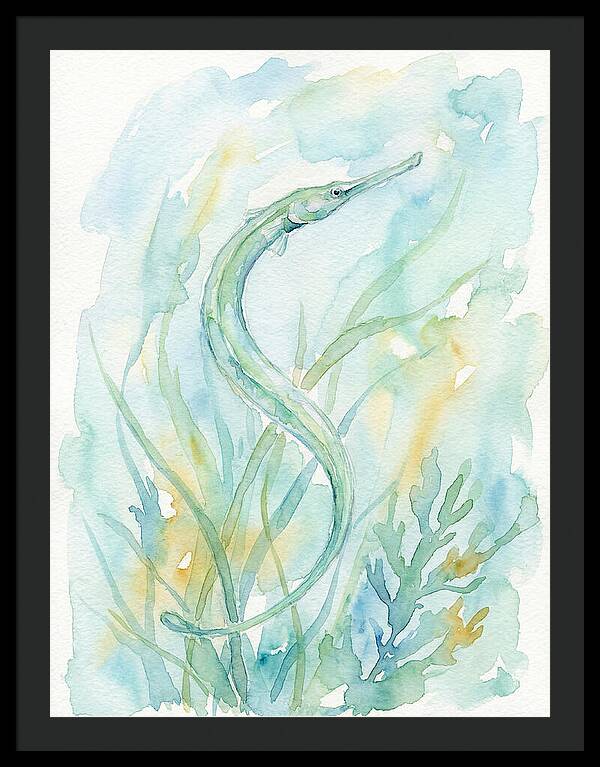Pipefish Among Aquatic Greens