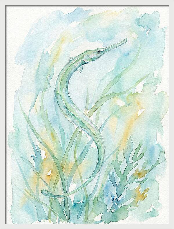 Pipefish Among Aquatic Greens
