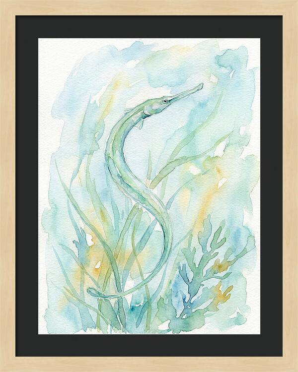 Pipefish Among Aquatic Greens