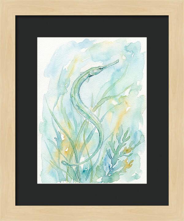 Pipefish Among Aquatic Greens