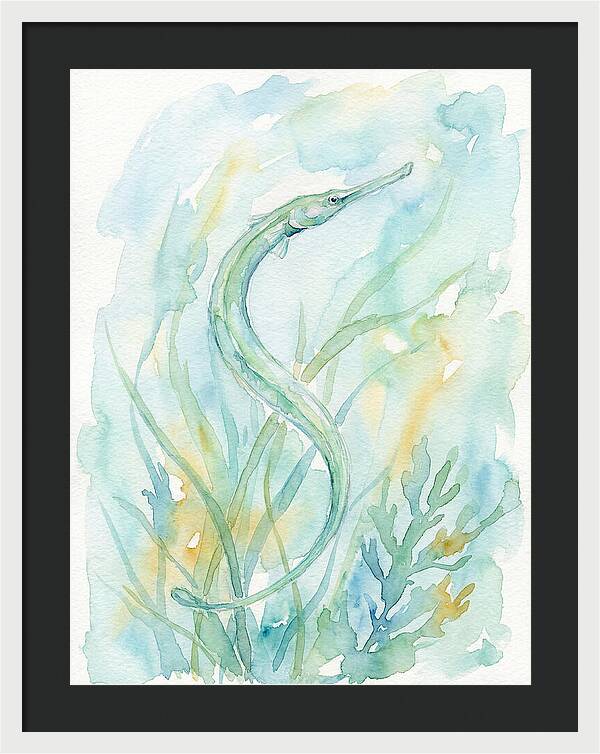 Pipefish Among Aquatic Greens
