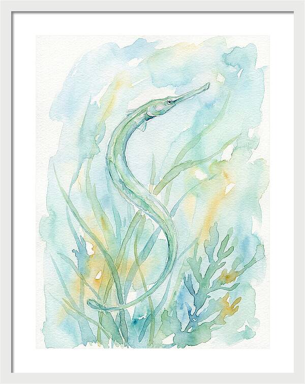 Pipefish Among Aquatic Greens