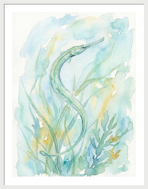 Pipefish Among Aquatic Greens