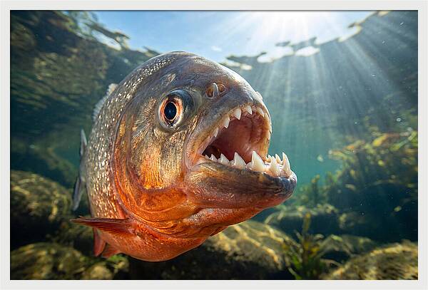 Piranha Closeup Encounter