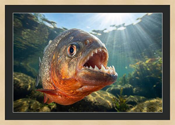 Piranha Closeup Encounter