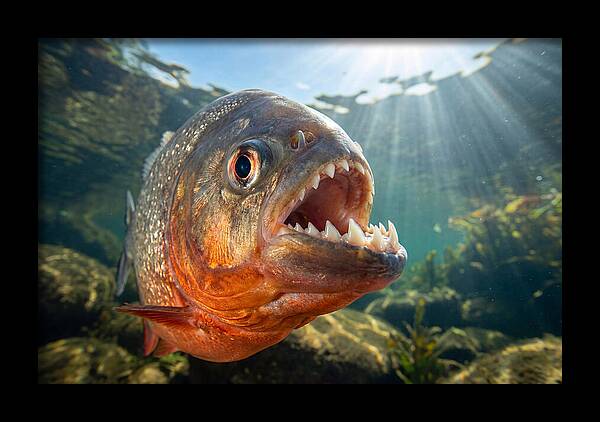 Piranha Closeup Encounter