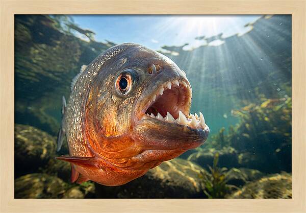 Piranha Closeup Encounter