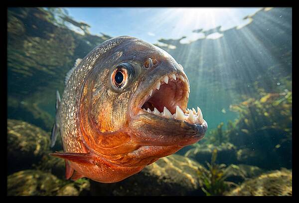 Piranha Closeup Encounter