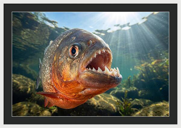 Piranha Closeup Encounter
