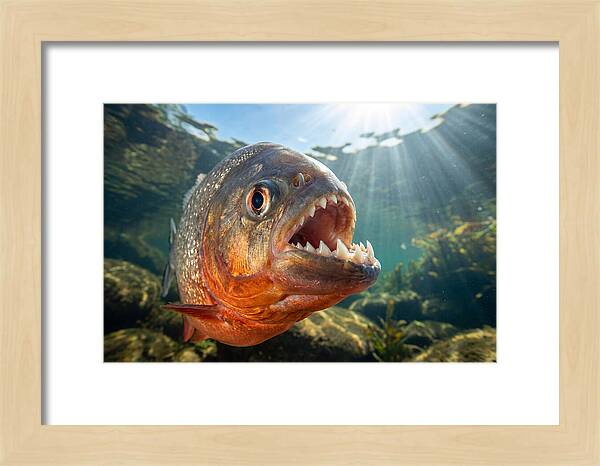 Piranha Closeup Encounter
