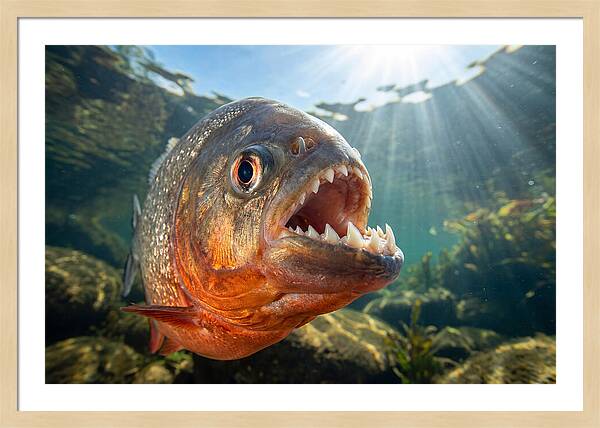 Piranha Closeup Encounter