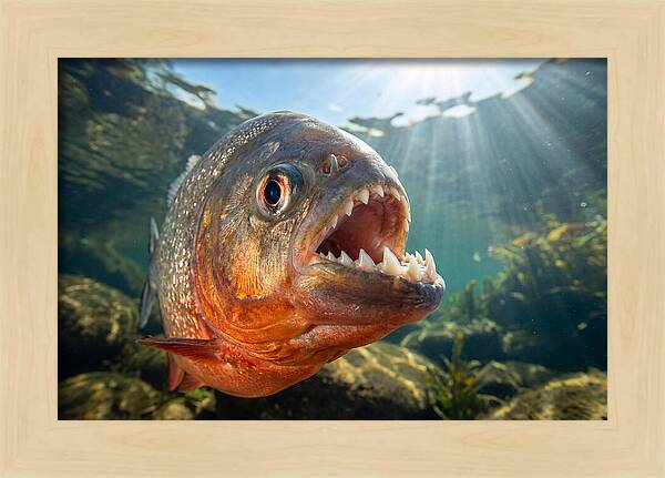 Piranha Closeup Encounter