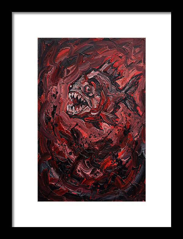 Piranha Fury In Expressionism