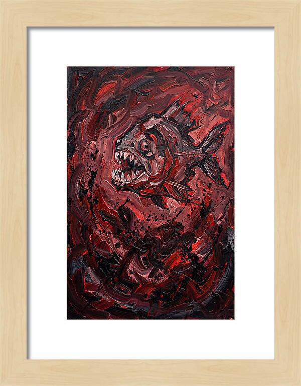 Piranha Fury In Expressionism