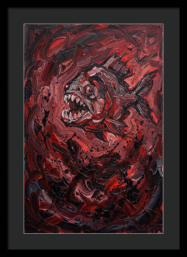 Piranha Fury In Expressionism