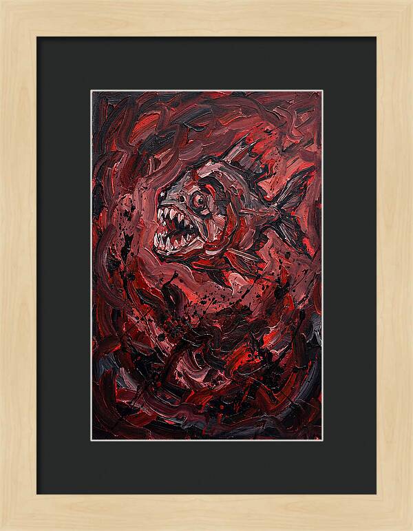 Piranha Fury In Expressionism