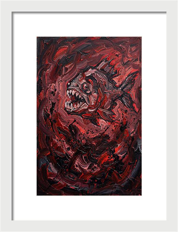 Piranha Fury In Expressionism