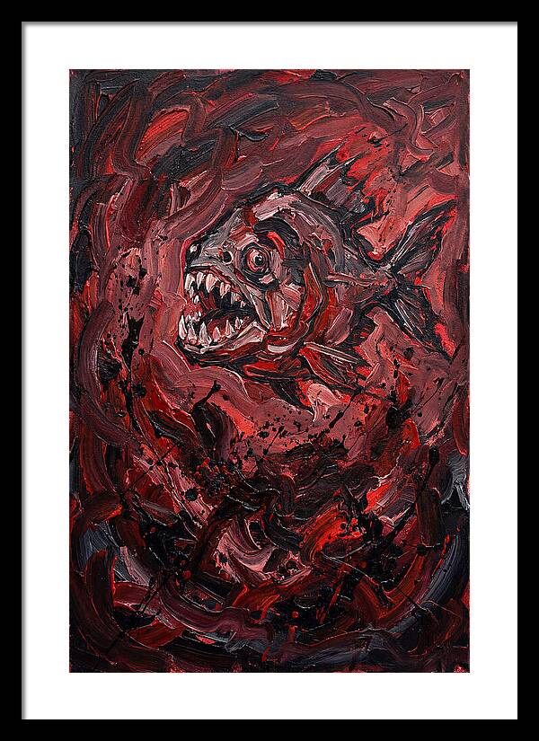 Piranha Fury In Expressionism