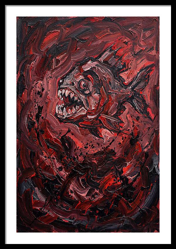 Piranha Fury In Expressionism