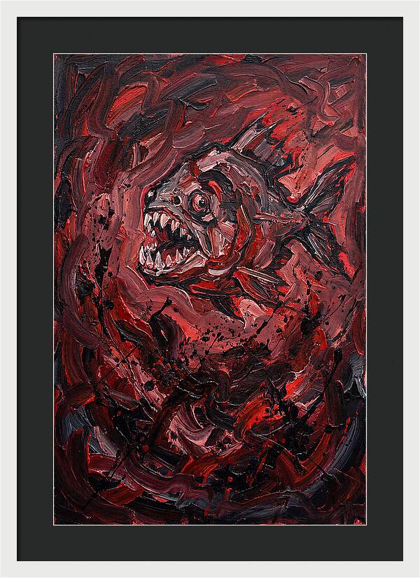 Piranha Fury In Expressionism