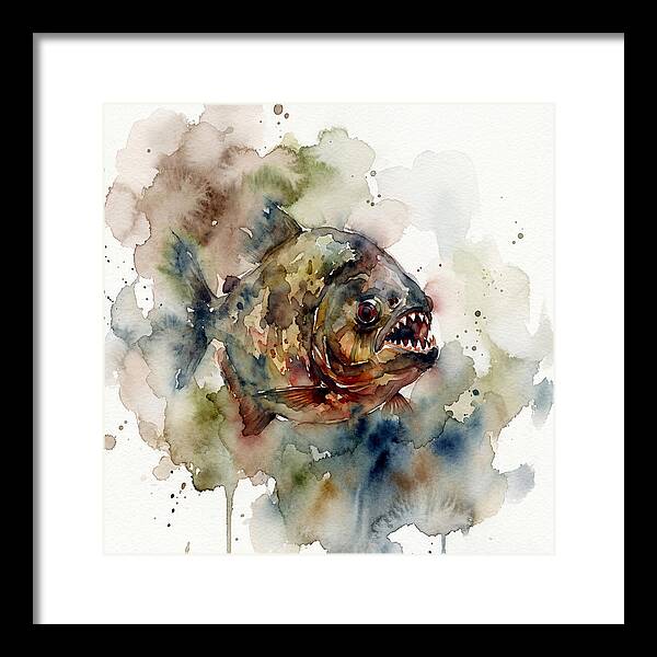 Piranha In Watercolor Splendor