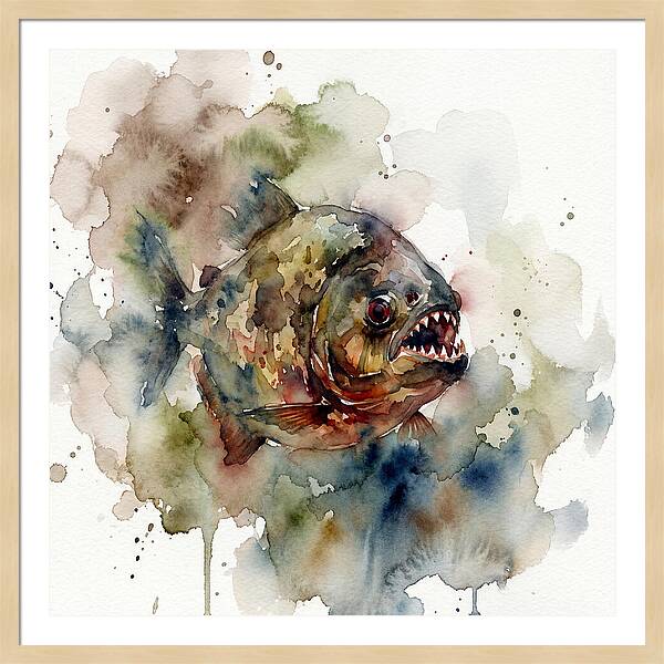 Piranha In Watercolor Splendor