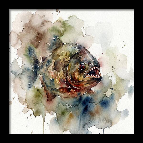 Piranha In Watercolor Splendor