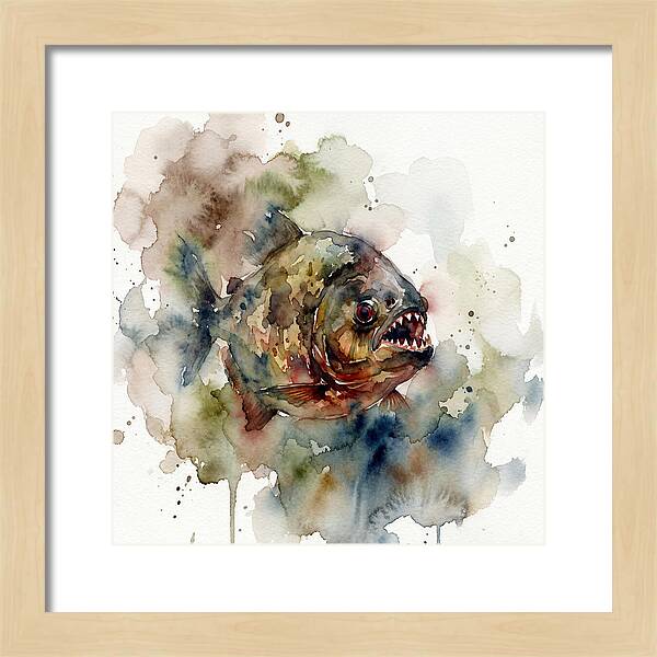 Piranha In Watercolor Splendor