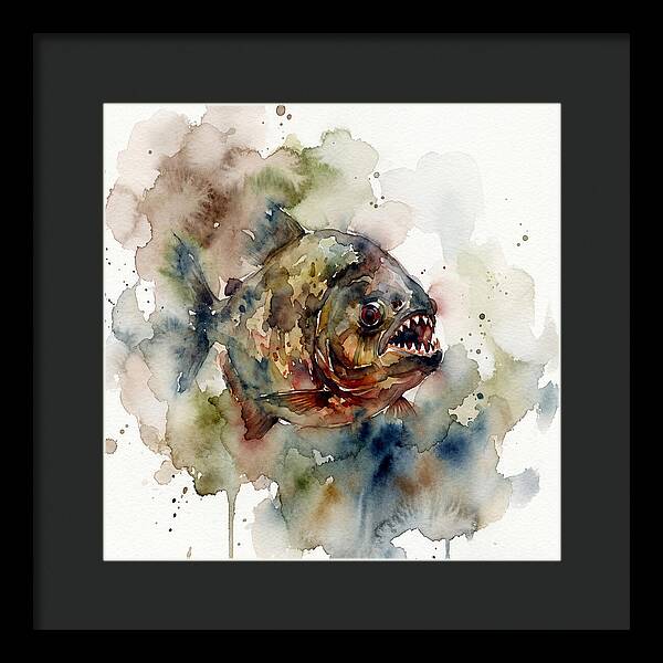 Piranha In Watercolor Splendor