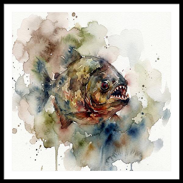 Piranha In Watercolor Splendor
