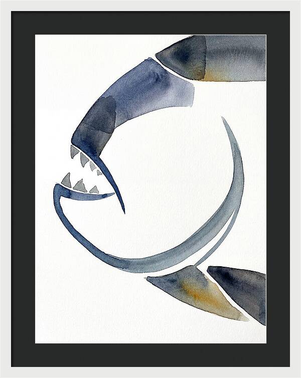 Piranha In Watercolor Style